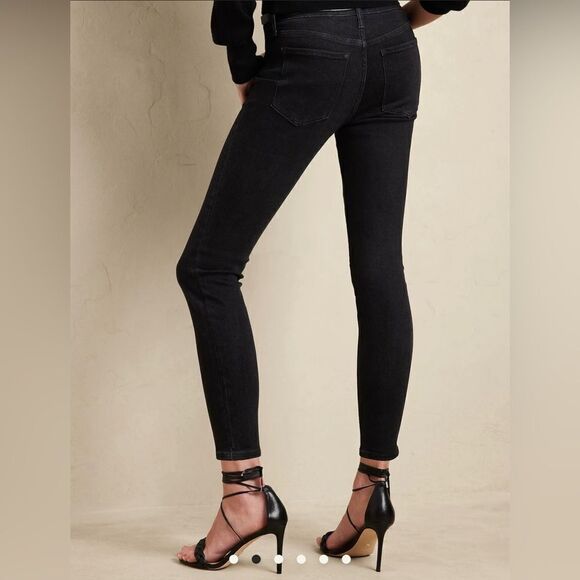 Banana Republic MID-RISE SKINNY JEAN Black size 30/10 Tall NWT Retail $80 - Picture 3 of 9